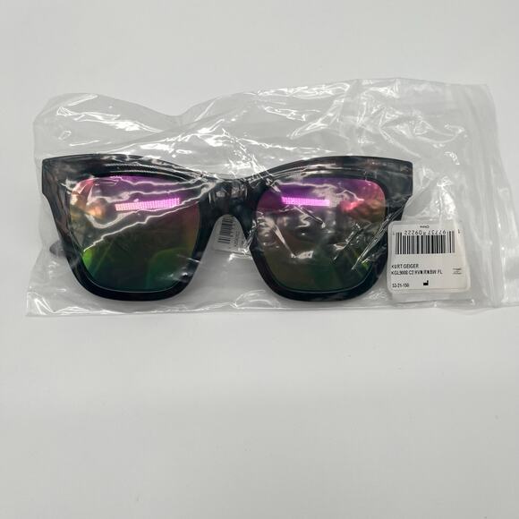 KURT GEIGER NWT Sunglasses, Cat Eye 53mm, Havana Crystal Purple / Rainbow - Picture 16 of 16